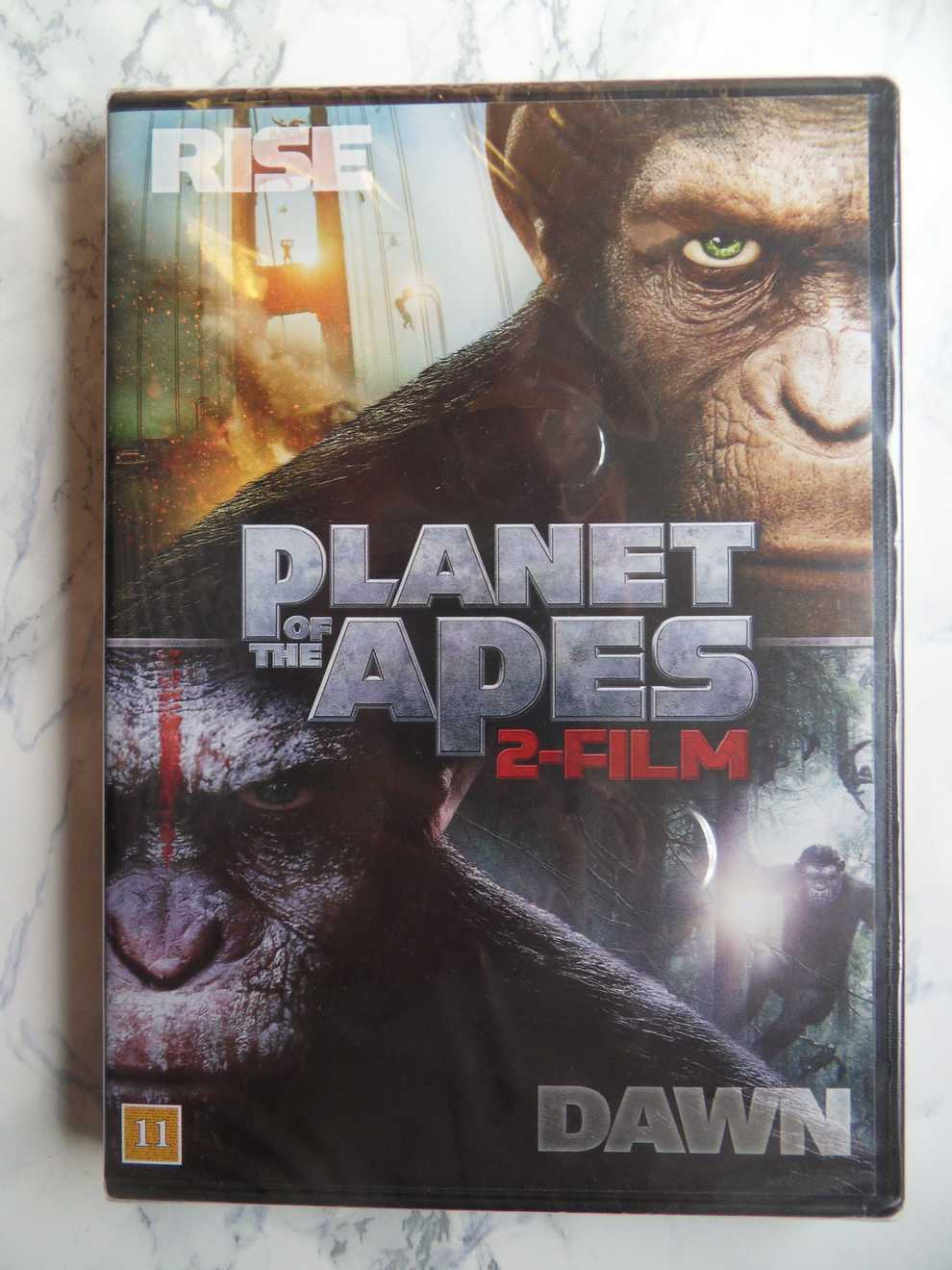 Rise of the planet of the Apes & Dawn of the planet of the Apes - 2-film (DVD) (UUSI MUOVEISSA)
